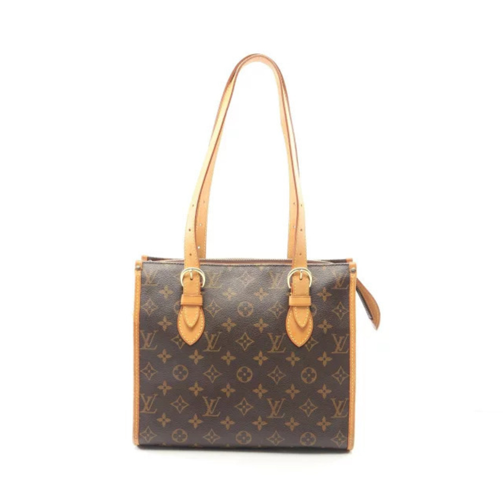 Louis Vuitton Popincourt Au Tote Bag canvas leather Monogram brown